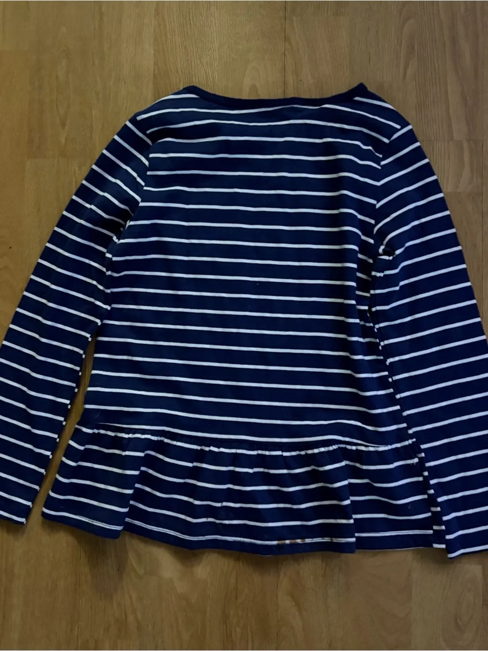 NEW! Carter's Navy & White Striped Long-Sleeve Peplum Top for girls Sz S